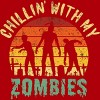 Junior's Design By Humans Halloween Chillin With My Zombies Funny By Ering T-Shirt - 2 of 3