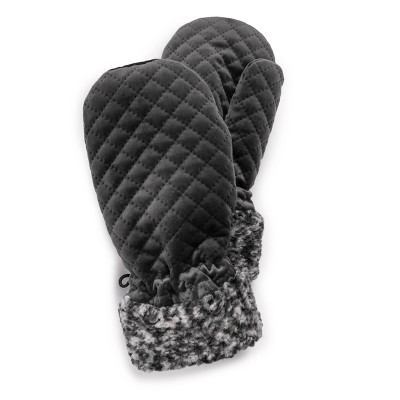 Polar by MUK LUKS Quilted Frosted Sherpa Mittens