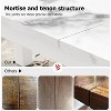Coucheta 71/79" Industrial Dining Table for 6-8 - Rustic Wood & Metal Frame, Multi-Use, Scratch-Resistant - 4 of 4