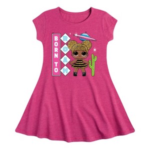 Girls' - LOL Surprise! - Queen Bee is Born to Roam Fit & Flair Cap Sleeve Dress - 1 of 2