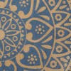 DII Block Print Jute Placemat Set 6 Piece, French Blue Block Print, 15" Dia - 2 of 4