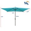 Sapphtopaz 10x6.5Ft Patio Umbrella Outdoor Rectangular LED Umbrellas Waterproof with Crank and Push Button Tilt for Garden, Pool - 4 of 4