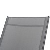 Nestfair Outdoor Adjustable Patio Swimming Pool Lounge Chaise Lounge Recliner with Pillow Gray - 4 of 4