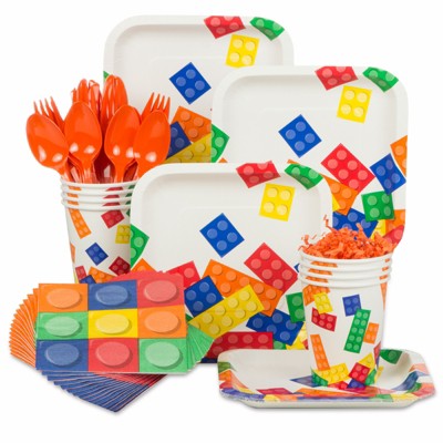 Birthday Express Block Party Birthday Standard Kit - Serves 8 Guests