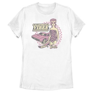 Womens Mattel Hot Wheels and Barbie California Vibes T Shirt - 1 of 4