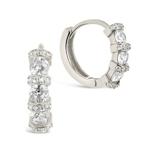 SHINE by Sterling Forever Iskra CZ Micro Hoop Earrings - 1 of 4