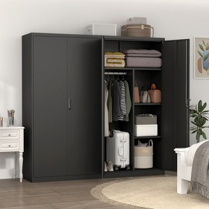Grungis File Cabinet with Hanging Rod and Compartments,Filing Cabinet with Locks & Keys,Office Cabinet with Steel Construction - 1 of 4