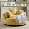 MOONMISS Chenille High-Density Foam Soft Bean bag Chair with 3 Pillows and Wide Backrest - 3 of 4
