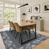 Floral Machine Washable Area Rugs Modern Bordered Rugs for Living Room - 2 of 4