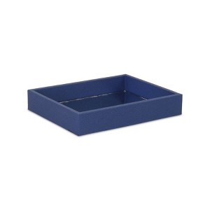 Cheung's Labai Mini Shagreen Mirror Tray Navy Blue - 1 of 4