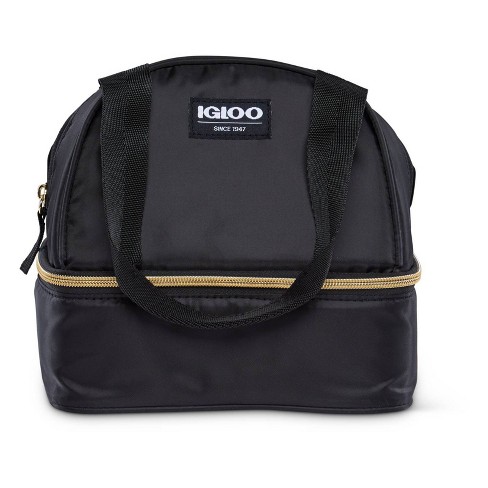 Igloo Sport Luxe Mini Dual Compartment Lunch Bag - Black/gold : Target