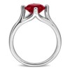 EVERLY JEWELRY | Multiple-color option in Sterling Silver Ring with Multiple color created gemstone Options. - 4 of 4