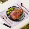 NewHome "48-Piece Stainless Steel Silverware Set for 8, Knife Fork Spoon Flatware, Dishwasher Safe for Home & Restaurant" RoseGold - 2 of 3
