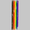 Adult Design By Humans Pride Rainbow Vertical Stripe By alphalezbean T-Shirt - 2 of 2