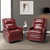 Favonius Genuine Leather Swivel Rocker Recliner with Nailhead Trim for Bedroom and Living Room, Set of 2 | ARTFUL LIVING DESIGN - 2 of 4
