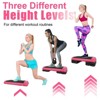 NAYSAYE Exercise Trainer Aerobic Step Platform with Adjustable Risers for Home Gym and Full Body Workouts, Black and Red, 15.95"*15.95"*11.80" - 2 of 4