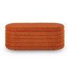 43" Oval Teddy Upholstered Storage Bench, Boucle Ottoman with Hidden Storage and Safety Hinge for Bedroom, Entryway or End of Bed - Cuddlewood - 3 of 4