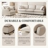 YOOCOZZ Chenille Upholstered Sectional Sofa with 3-Seat Sofa, Single Sofa and 4 Pillows - 4 of 4