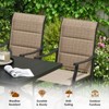 Maggift Patio Seating Sets, Outdoor Dining Chairs Set of 2, Ergonomic Design, Durable Frame for Patio, Backyard, Balcony, Brown, 23"*21.7"*40.2" - 3 of 4