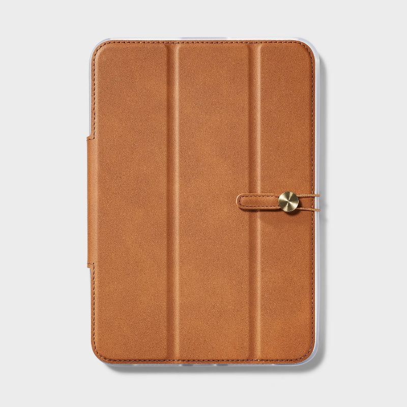 Apple iPad Mini Folio Faux Leather Case - heyday&#8482; Brown, 1 of 6