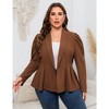 Plus Size Business Casual Blazers for Women Long Sleeve Shawl Lapel Blazer Suit Jackets - 2 of 4