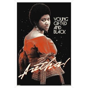 Trends International Aretha Franklin - Young Gifted And Black Framed Wall Poster Prints - 1 of 4