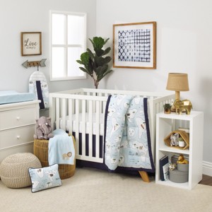 NoJo Dreamer Little Explorer World Map 8 Piece Nursery Crib Bedding Set - 1 of 4