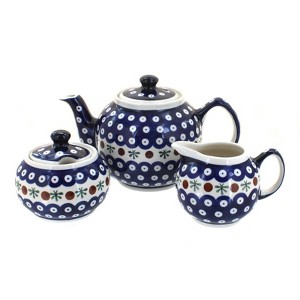 Blue Rose Polish Pottery 5960 Zaklady 3 PC Tea Set - 1 of 1