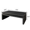 47.6" Floating Top Coffee Table,Modern Rustic Rectangular Wooden Center Table for Living Room–Baofuwish - 4 of 4