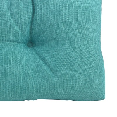 Teal Tufted 36" Indoor Bench Cushion with Non-Slip Gripper