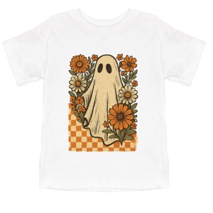 Checkered Ghost Floral Vintage - Youth Short Sleeve Graphic T-Shirt and Toddler Short Sleeve Graphic T-Shirt - 1 of 3