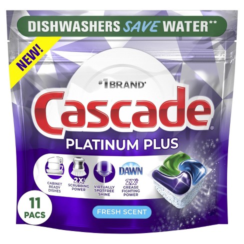 Cascade Platinum Plus Action Pacs Dishwasher Detergent - Fresh - image 1 of 4