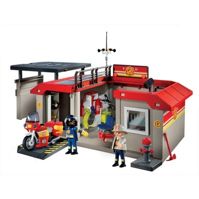 foldout fire station playset