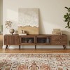 HDZNVF 76 inch Modern Minimal Glass-Doors TV Stand for TVs up to 85 Inches - 2 of 4