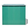 vidaXL Multi-Purpose Garden Storage Shed, Green Galvanized Steel, Spacious Outdoor Equipment Storage Unit with Excellent Ventilation, Easy Assembly - 3 of 4