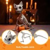 Joyfy 12.6" Halloween Chihuahua Dog Skeleton Decor, Dog Plastic Bones with Posable Joints for Graveyard Party Prop Decor - 4 of 4