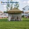 10'x10' Pop Up Canopy Tent,Waterproof Outdoor Canopy,with Roller Bag, 4 x Sandbags,4 x Stakes - 2 of 4