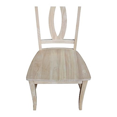 Unfinished Wood High Back Upholstered Microfiber Side Chair