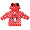 Disney Minnie Mouse Baby Girls Fleece Pullover Hoodie Bodysuit and Pants 3 Piece Outfit Set Newborn to Infant - 4 of 4