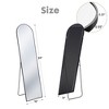 Infurnic Full Length Mirrors Elegant Wall Mirror with Stand Aluminum Alloy Thin Frame for Living Room, Clothing Shop, Black, 15"*0.5"*59" - 3 of 4