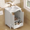 ACEPANO 24.25 in. W Modern Bathroom Vanity with Sink Assembly, One Drawer & Ample Storage Space-White - 4 of 4