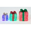 Everstar Set Of 3  Random Twinkle Led Diamond Beads Gift Box Sculpture, Red - 3 of 4