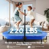 KRISRATE 56" Double Trampoline, Mini Fitness Rebounder with 5-Level Adjustable Handle, Parent-Child Trampoline, Max Load 220lbs, for Indoor/Outdoor - 3 of 4
