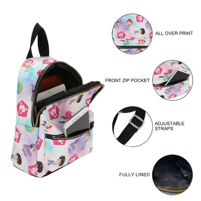 KPop Demon Hunters Chibi Saja 11.5" Adult Blue & Pink Mini Backpack — фото 4