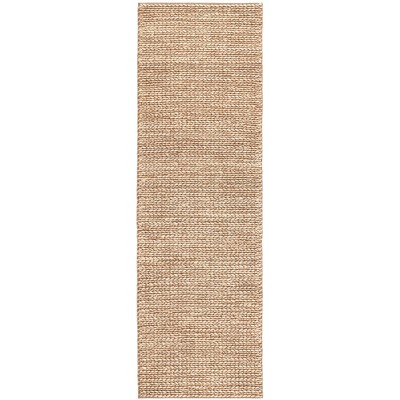 Bleached Oak Hand-Braided Cotton Jute 2' x 3' Rug