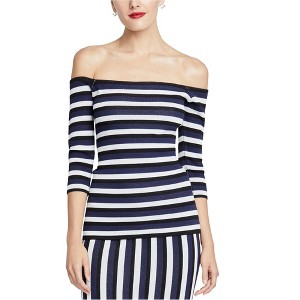 Rachel Roy Womens Striped Wren Off the Shoulder Blouse - 1 of 1
