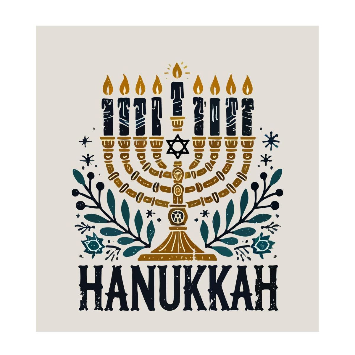 Hanukkah Menorah Adult Long Sleeve Hoodie - thumbnail 5