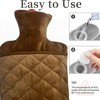 EBF Home 2 Liter Hot Water Bottle with Hand Warming Pocket - Hot Water Bottle/Hand Feet Warmer, Menstrual Cramps, Neck Shoulder Pain Relief - 3 of 4