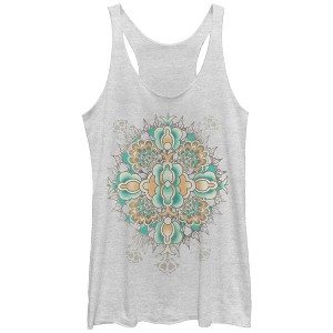 Women's Lost Gods Ornate Mandala Racerback Tank Top - 1 of 3