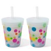 Silipint: Kids Straw Tumblers 8oz: 4 Pack - Polka Dots - 4 of 4